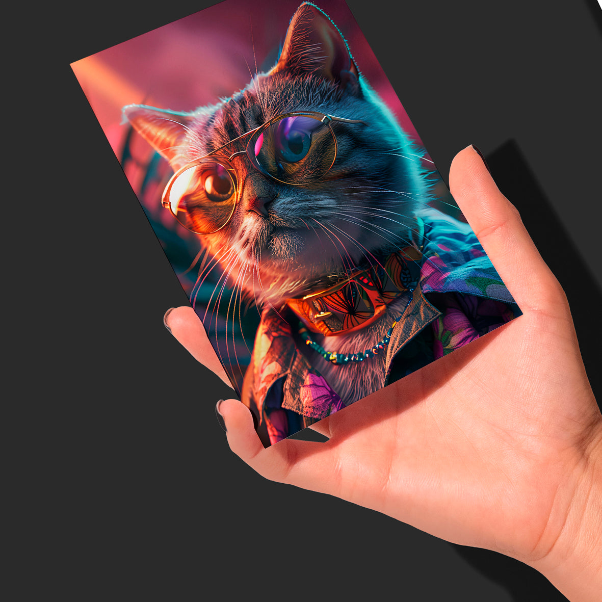 Greetings Card - Club Tropicana Cat
