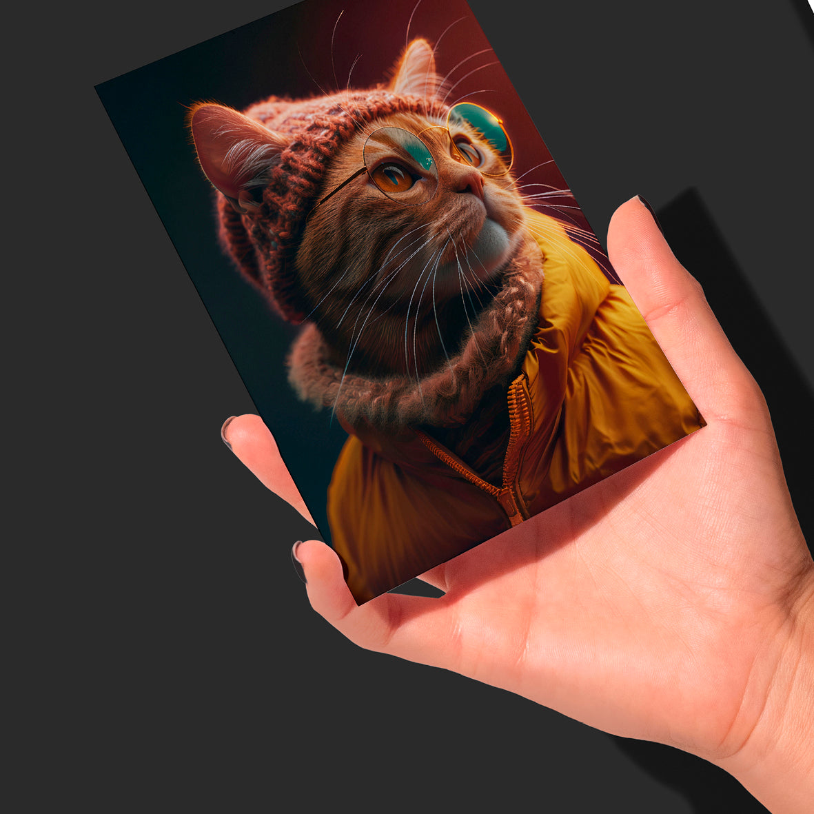 Greetings Card - Ready for Autumn Cat