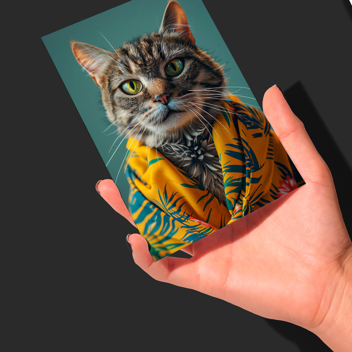 Greetings Card - Spa Day Cat