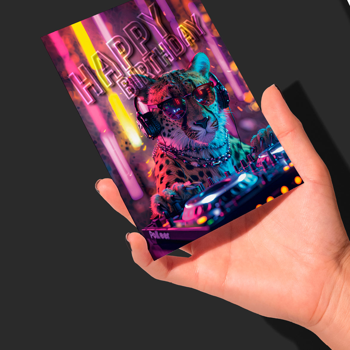 Rock On with this DJ Birthday Card 
Get ready to sprint into a world of fun with our DJ Birthday Card! This glossy-coated greetings card is like a party on the fast track, to bring some wild excitement.
Make every card a hit! The blank inside lets you drop your own beats of creativity and supplied with a kraft envelope for easy posting or sharing.  For music lovers.
• Card size 7x5"
• Blank Greeting card to personalise yourself
• Kraft Envelope