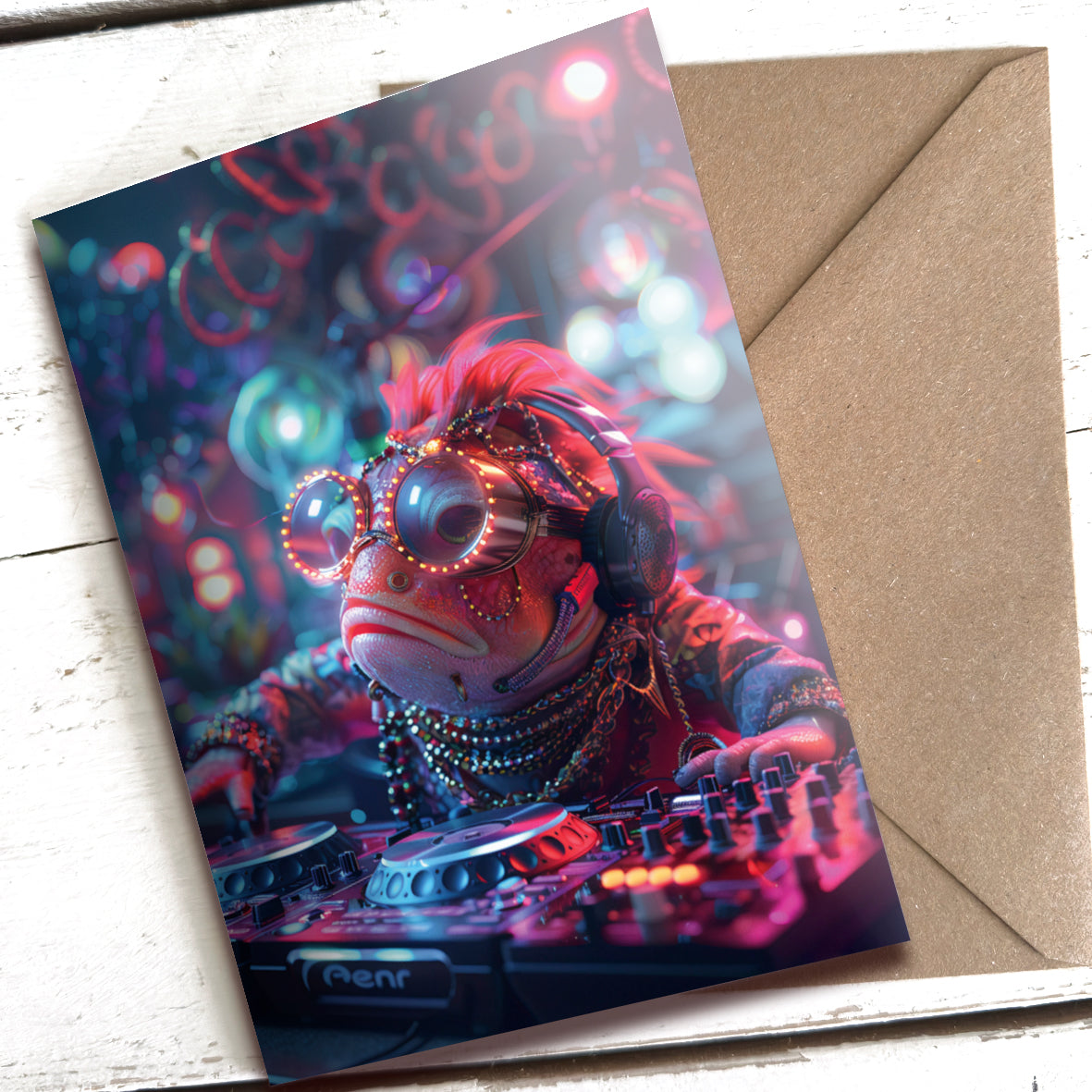 Greetings Card - DJ Punkfish