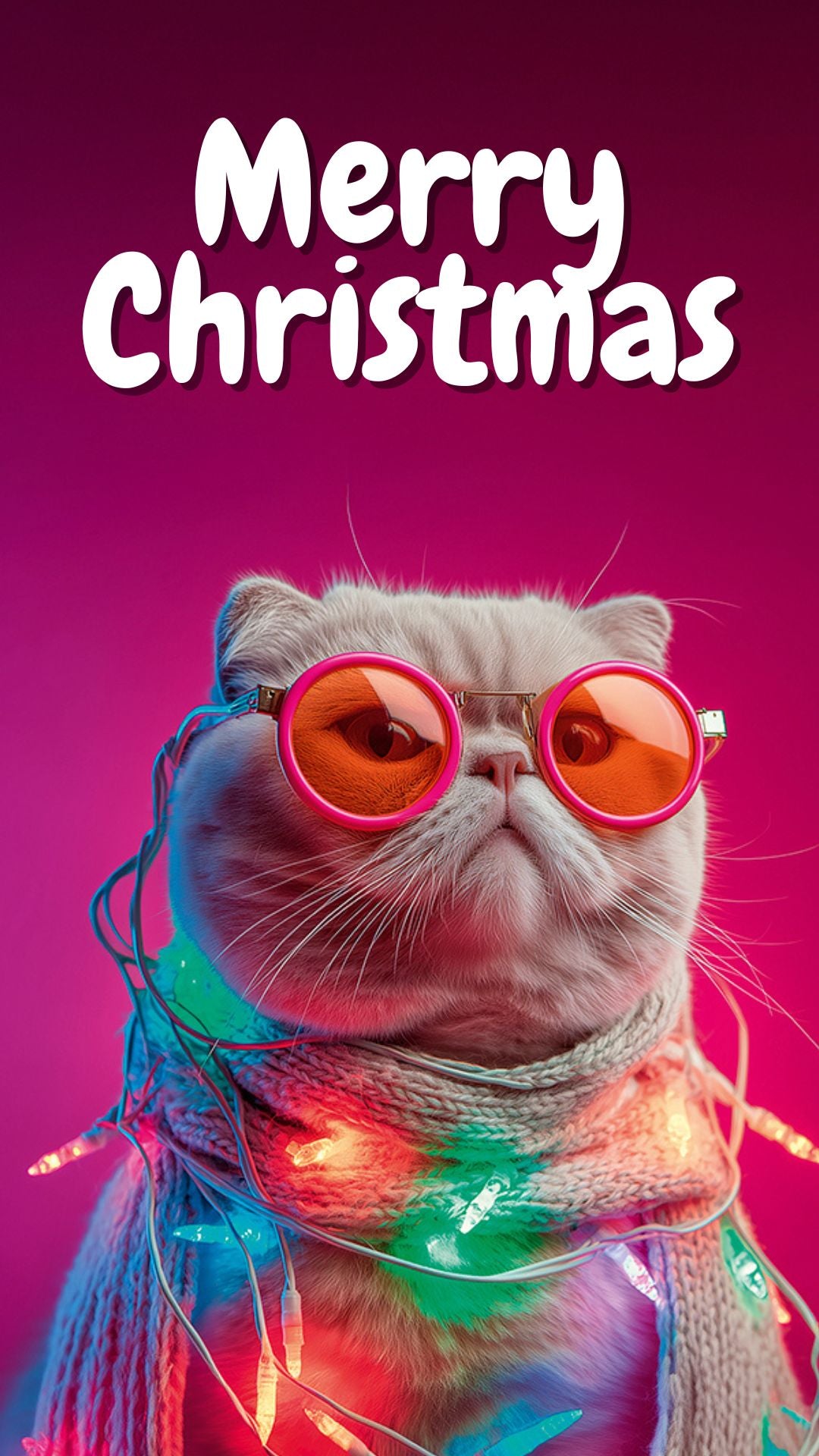 Digital Christmas Cat Card | Animated Personalised Xmas Card | Editable Name (6 Designs)