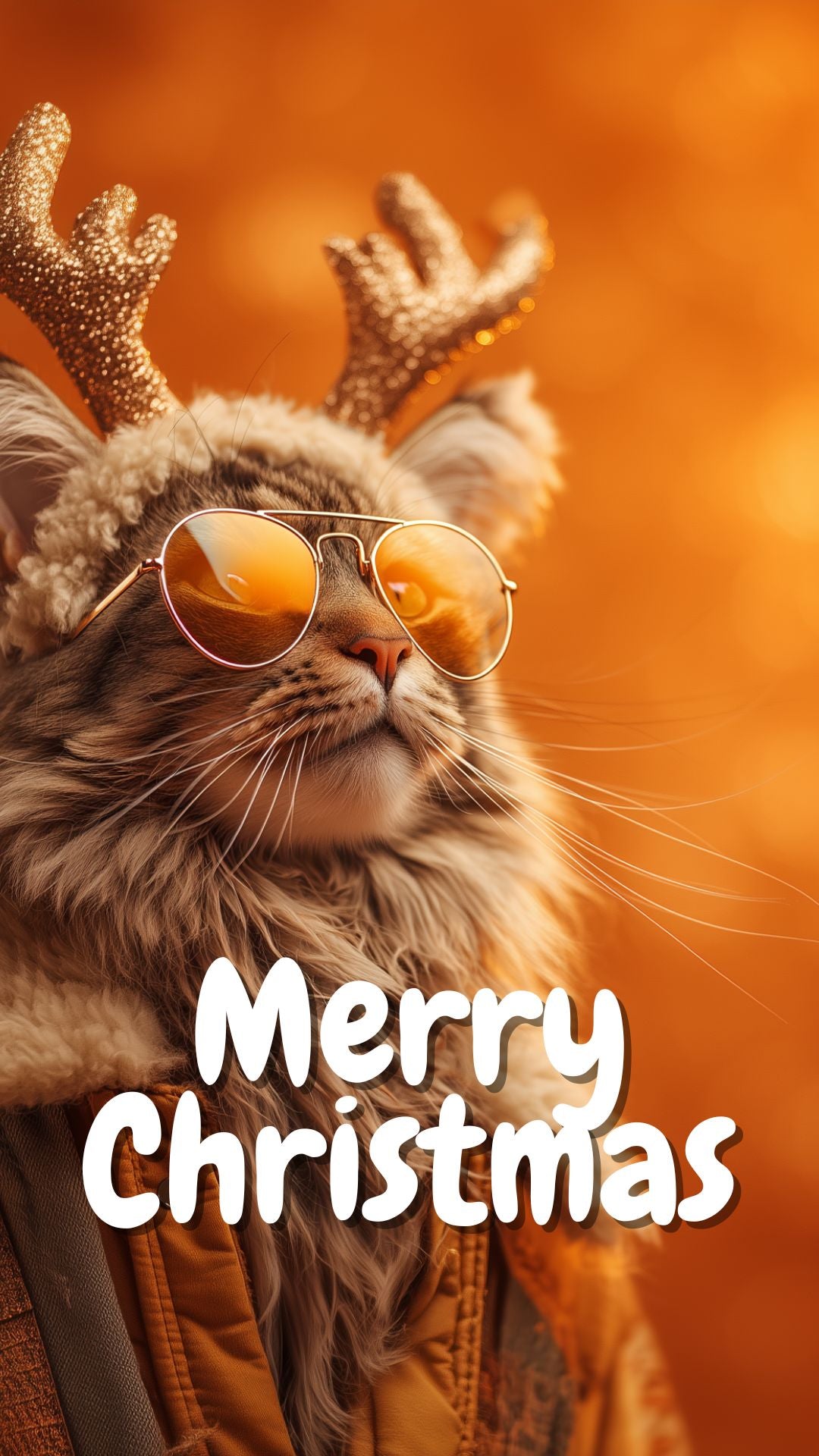 Digital Christmas Cat Card | Animated Personalised Xmas Card | Editable Name (6 Designs)