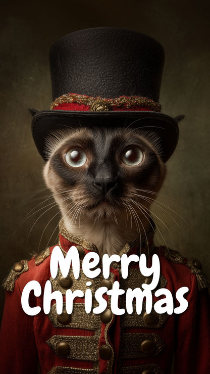 Digital Christmas Cat Card | Animated Personalised Xmas Card | Editable Name (6 Designs)