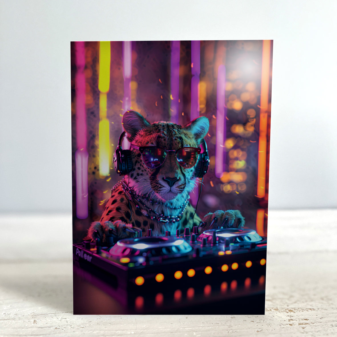 Greetings Card - DJ Cheetah