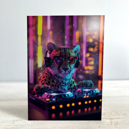 Greetings Card - DJ Cheetah