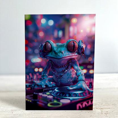 Greetings Card - DJ Frog