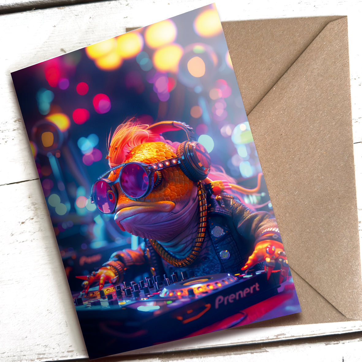 Greetings Card - DJ Gold Fish