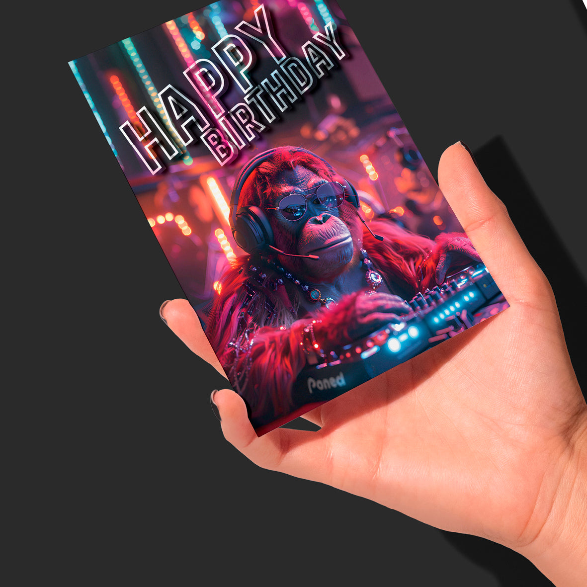 Rock On with this DJ Birthday Card&nbsp;
Get ready to swing into fun with our DJ Card! This glossy-coated greetings card is your ticket to spreading smiles, featuring the lively DJ front and center.

Make every card a hit! The blank inside lets you drop your own beats of creativity and supplied with a kraft envelope for easy posting or sharing. For music lovers.

• Card size 7x5"
• Blank Greeting card to personalise yourself
• Kraft Envelope