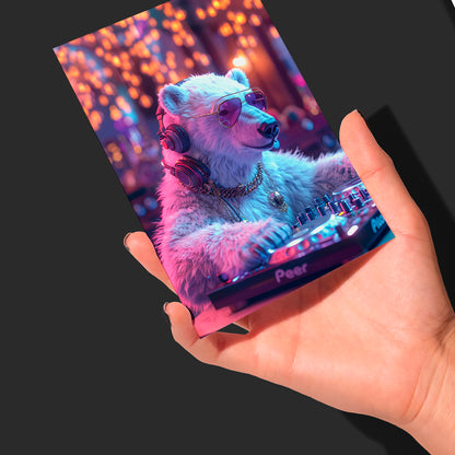 Greetings Card - DJ Polar Bear