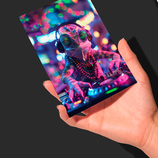 Greetings Card - DJ Chameleon