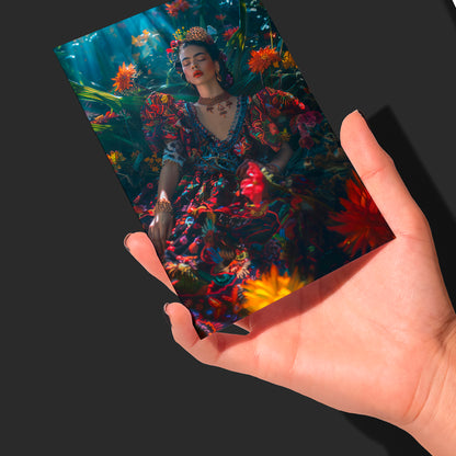 Greetings Card - Frida Inspired Flower Girl 3