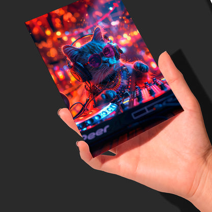 Greetings Card - DJ Cat