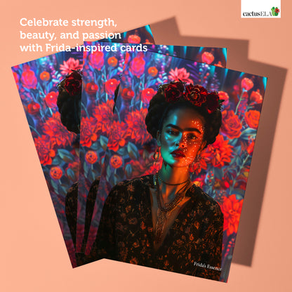 Greetings Card - Frida Inspired Flower Girl 2