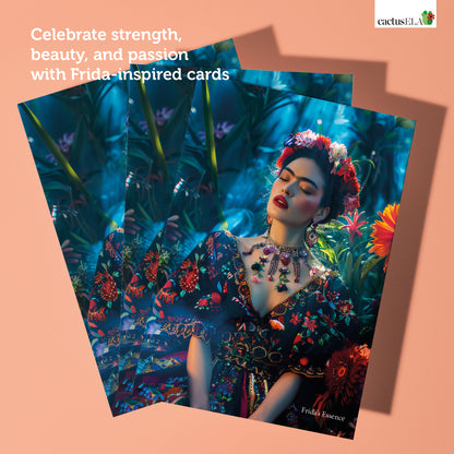 Greetings Card - Frida Inspired Flower Girl 1