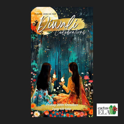 Digital Diwali Invitation, Animated design, Editable Itinerary eCard D2