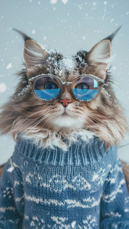 Digital Christmas Cat Card | Animated Personalised Xmas Card | Editable Name (6 Designs)