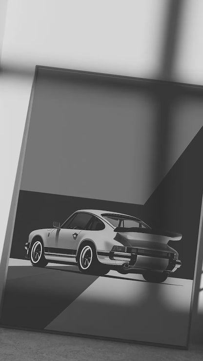 Vintage Porsche Digital Wall Art Set of 3 | Bold Pop Art Car Prints | Instant Download for Home or Garage Decor