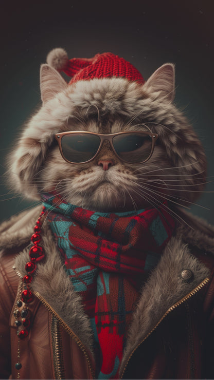 Digital Christmas Cat Card | Animated Personalised Xmas Card | Editable Name (6 Designs)