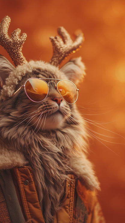 Digital Christmas Cat Card | Animated Personalised Xmas Card | Editable Name (6 Designs)